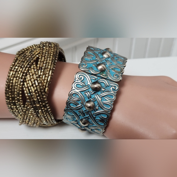 Two Pre-owned Cuff Bracelets - Picture 2 of 4